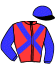 casaque portée par Rousseau L. jockey du cheval de course SELLY, information pmu ZETURF