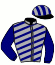casaque portée par Bachelot T. jockey du cheval de course SOUL TRAIN (FR), information pmu ZETURF