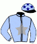 casaque portée par Valle Skar Mlle F. jockey du cheval de course MADOUSS, information pmu ZETURF