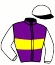 casaque portée par Mobian J. jockey du cheval de course JOLI PRINCE (FR), information pmu ZETURF