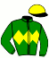casaque portée par Breux S. jockey du cheval de course HACKLE SETTER (US), information pmu ZETURF