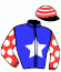 casaque portée par Pouchin A. jockey du cheval de course TIME TO FLY, information pmu ZETURF