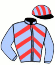 casaque portée par Benoist G. jockey du cheval de course ON THE SEA (GB), information pmu ZETURF