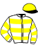 casaque portée par Mosse A. jockey du cheval de course DOBRA (IE), information pmu ZETURF