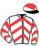 casaque portée par Bachelot T. jockey du cheval de course ROSE IN BLOOM, information pmu ZETURF