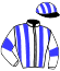 casaque portée par Mendizabal I. jockey du cheval de course BACIVER, information pmu ZETURF
