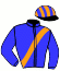 casaque portée par Velon Mlle M. jockey du cheval de course LUBIANE, information pmu ZETURF
