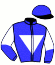 casaque portée par Mobian J. jockey du cheval de course ENTEI, information pmu ZETURF