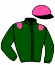 casaque portée par Demuro C. jockey du cheval de course GREEN PERFUME, information pmu ZETURF