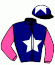 casaque portée par Barzalona M. jockey du cheval de course MORTELLE ADELE, information pmu ZETURF