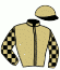 casaque portée par Valle Skar Mlle F. jockey du cheval de course KENDOHA, information pmu ZETURF