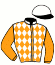 casaque portée par Pouchin A. jockey du cheval de course MANOAMANO, information pmu ZETURF