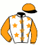 casaque portée par Belmont Cés. jockey du cheval de course BIG KITTY, information pmu ZETURF