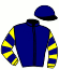 casaque portée par Baille Mme I. jockey du cheval de course GRISBI, information pmu ZETURF