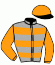 casaque portée par Mendizabal I. jockey du cheval de course ROSE PREMIUM, information pmu ZETURF