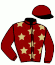 casaque portée par Journiac H. jockey du cheval de course ST PANTALEON, information pmu ZETURF