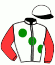 casaque portée par Barzalona M. jockey du cheval de course NOSTRA IMPERATRICE, information pmu ZETURF