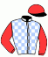 casaque portée par Veron F. jockey du cheval de course DREAM IN NORMANDY, information pmu ZETURF