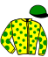 casaque portée par Demuro C. jockey du cheval de course ALROUCHA, information pmu ZETURF