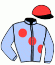 casaque portée par Mangione R. jockey du cheval de course TORIANO, information pmu ZETURF