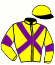 casaque portée par Lerner M. jockey du cheval de course THE CHAMP, information pmu ZETURF