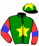 casaque portée par Demuro C. jockey du cheval de course RISING BLAST, information pmu ZETURF