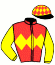 casaque portée par Maillot S. jockey du cheval de course THEORETICAL, information pmu ZETURF