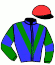 casaque portée par Santiago Mlle D. jockey du cheval de course IT'S ALL A DREAM, information pmu ZETURF