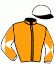 casaque portée par Madamet A. jockey du cheval de course KAPANI, information pmu ZETURF