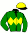 casaque portée par Molins Mme Amb. jockey du cheval de course HACKLE SETTER, information pmu ZETURF casaque portée par Molins Mme Amb. jockey du cheval de course HACKLE SETTER, information pmu ZETURF
