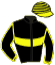 casaque portée par Madamet A. jockey du cheval de course ORPANAMA DAVIS, information pmu ZETURF