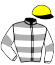 casaque portée par Subias A. jockey du cheval de course MINDSET, information pmu ZETURF