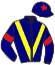 casaque portée par Demuro C. jockey du cheval de course MYTHOS, information pmu ZETURF