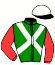 casaque portée par Guyon M. jockey du cheval de course ALAMSAR, information pmu ZETURF