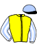 casaque portée par Madamet A. jockey du cheval de course ORFEO, information pmu ZETURF