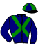 casaque portée par Moutard Jer. jockey du cheval de course AGUA VITAE, information pmu ZETURF