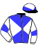 casaque portée par Rousset Y. jockey du cheval de course CRISALSA, information pmu ZETURF