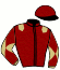 casaque portée par Pouchin A. jockey du cheval de course ILLUSTRE BERE, information pmu ZETURF