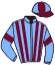 casaque portée par Nicoleau J. jockey du cheval de course MISTER GAN, information pmu ZETURF