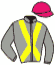 casaque portée par Lemaitre A. jockey du cheval de course COOL MAN, information pmu ZETURF