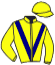 casaque portée par Santiago Mlle D. jockey du cheval de course SHINNING OCEAN, information pmu ZETURF casaque portée par Santiago Mlle D. jockey du cheval de course SHINNING OCEAN, information pmu ZETURF