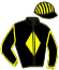 casaque portée par Valle Skar Mlle F. jockey du cheval de course PAYAM, information pmu ZETURF