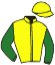 casaque portée par Seguy V. jockey du cheval de course JUGANDO, information pmu ZETURF