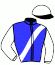 casaque portée par Baudet N. jockey du cheval de course FELI CHOP, information pmu ZETURF