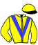 casaque portée par Santiago Mlle D. jockey du cheval de course QATAR RIVER, information pmu ZETURF