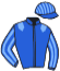 casaque portée par Demuro C. jockey du cheval de course BIG RAJ, information pmu ZETURF