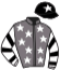 casaque portée par Boisseau L. jockey du cheval de course MEHLANGO, information pmu ZETURF