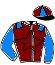 casaque portée par Lemaitre A. jockey du cheval de course PINAFORE, information pmu ZETURF