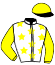 casaque portée par Guyon M. jockey du cheval de course VICTORY SALUTE, information pmu ZETURF