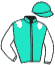 casaque portée par Boutin Hug. jockey du cheval de course ST ELVIRA, information pmu ZETURF